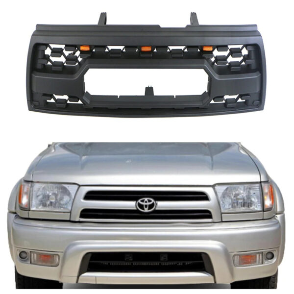 Goodmatchup Front Grille For 3rd Gen 1996 1997 1998 1999 2000 2001 2002 Toyota 4Runner TRD PRO Aftermarket Grill Replacement All Models With 3 LED Lights And Letters - Image 5