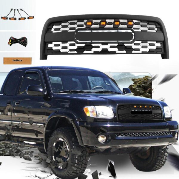 Goodmatchup Grille For 1st Gen 2003 2004 2005 2006 Tundra Trd Pro Grille W/E Lights and Toyota Enblem - Image 2