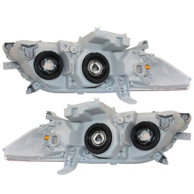 For 2007 2008 2009 Toyota Camry Halogen Chrome Headlight Set Left+Right