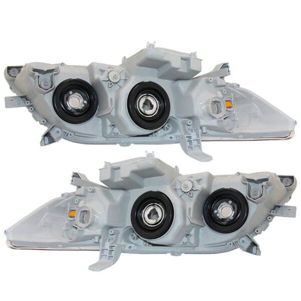 For 2007 2008 2009 Toyota Camry Halogen Chrome Headlight Set Left+Right - Image 2