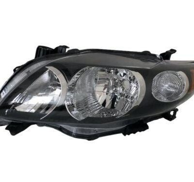 For 2009 -2010 Toyota Corolla Black Headlights Type S Lamps Replacement Pair Set
