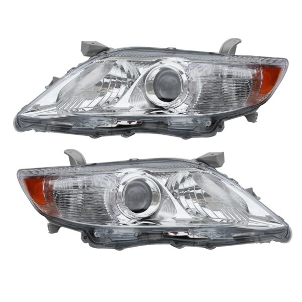 For 2010-2011 Toyota Camry Chrome Headlight Set Left+Right