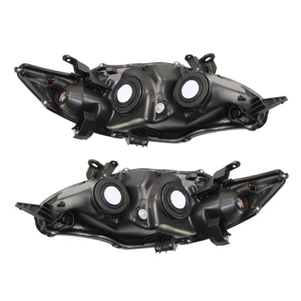 For 2011 2012 2013 Toyota Corolla Black Headlight Set Left+Right - Image 2