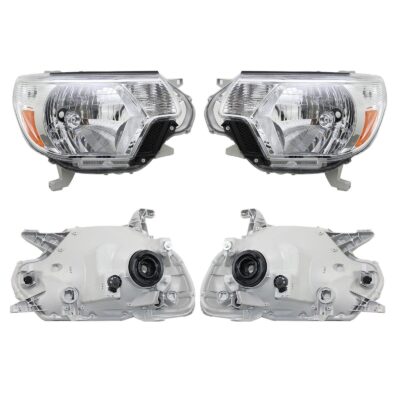 For 2012 2013 2014 2015 Toyota Tacoma Chrome Headlight Set Left+Right