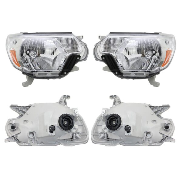 For 2012 2013 2014 2015 Toyota Tacoma Chrome Headlight Set Left+Right - Image 2