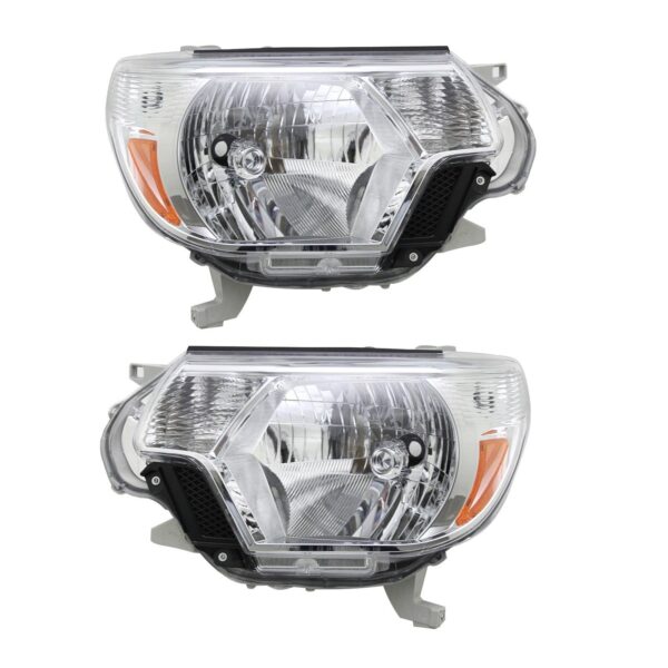 For 2012 2013 2014 2015 Toyota Tacoma Chrome Headlight Set Left+Right - Image 3