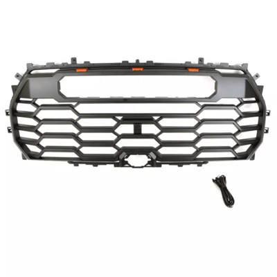 Goodmatchup Front Grille For 2022-2023 2024 Tundra Trd Pro Grill With 3 LED Lights and Toyota Letters