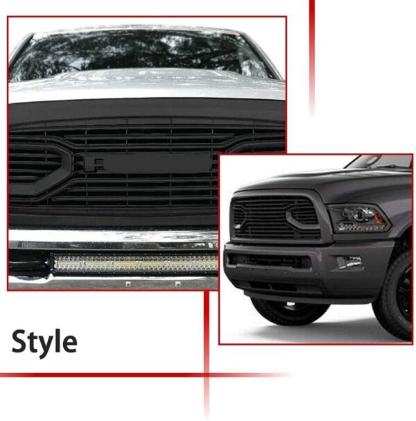 Goodmatchup Front Grille For 2013 2014 2015 2016 2017 2018 RAM 2500/3500 Black Grill Big Horn Style W/Letters - Image 4