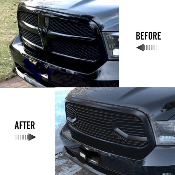 Goodmatchup Grille For 2013 2014 2015 2016 2017 2018 Dodge Ram 1500 Grill Big Horn Style With Letters Matte Black - Image 4