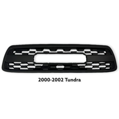 Goodmatchup Front Gril For 1st Gen 2000 2001 2002 Toyota Tundra TRD Pro Grill With Amber Lights and Letters Matte Black