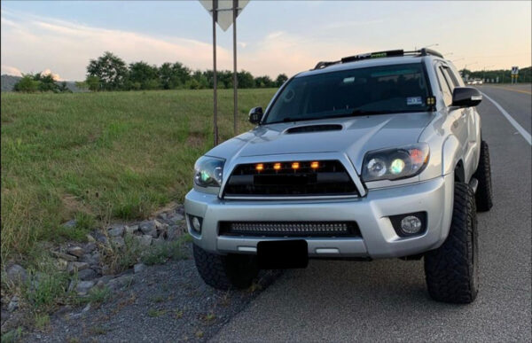 Goodmatchup Front Grille For 4th Gen 2006 2007 2008 2009 Toyota 4Runner Trd Pro Grill Replacement With Raptor Lights Black - Image 5