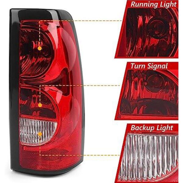 Tail lights for 2003-2006 Chevrolet Silverado Replacement OE Style  Assembly Passenger and Driver Side - Image 5