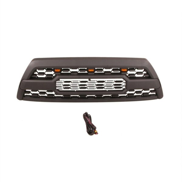 Goodmatchup Front Grille For 4th Gen 2006 2007 2008 2009 Toyota 4Runner Trd Pro Grill Replacement With Raptor Lights Black - Image 3